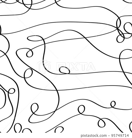 Seamless messy monochrome pattern Seamless messy monochrome pattern 95749714