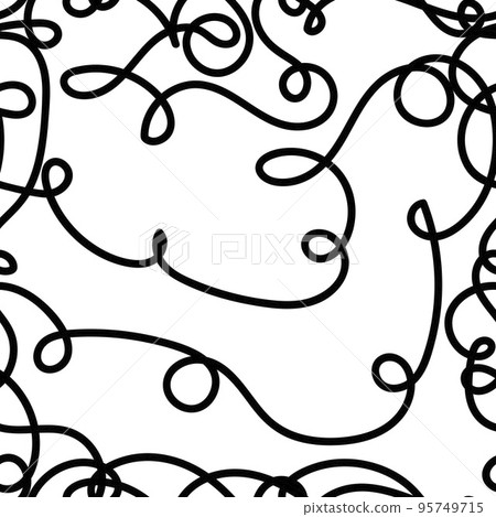 Seamless messy monochrome pattern Seamless messy monochrome pattern 95749715