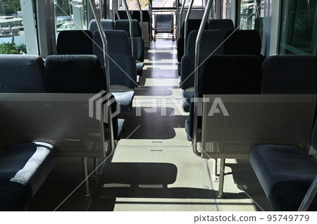 The interior and seats of the Aichi Rapid Transit Tobu Kyuryo Line (Linimo) The interior and seats of the Aichi Rapid Transit Tobu Kyuryo Line (Linimo) 95749779