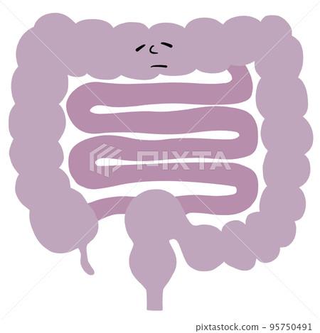 Illustration of disturbed intestinal environment (face) 95750491