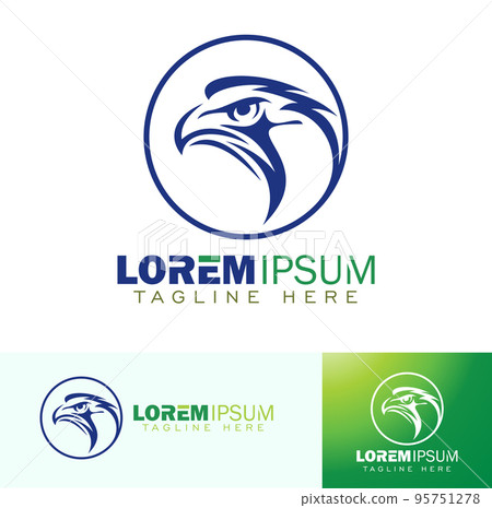 Eagle Head in the Circle Logo Sign 95751278