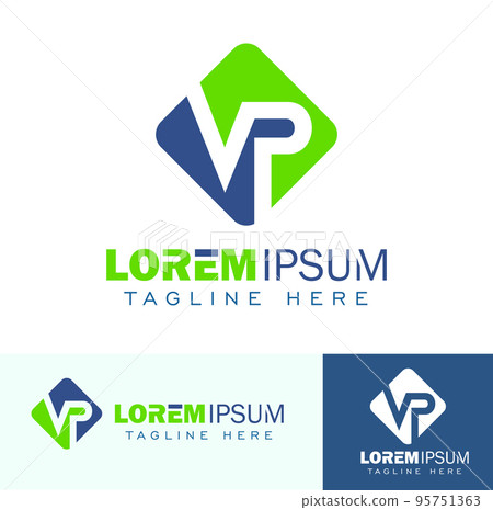VP Monogram Initial Logo Sign VP Monogram Initial Logo Sign 95751363