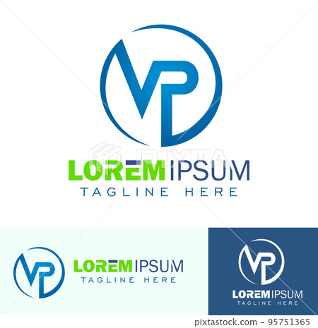 VP Monogram Initial Logo Sign VP Monogram Initial Logo Sign 95751365