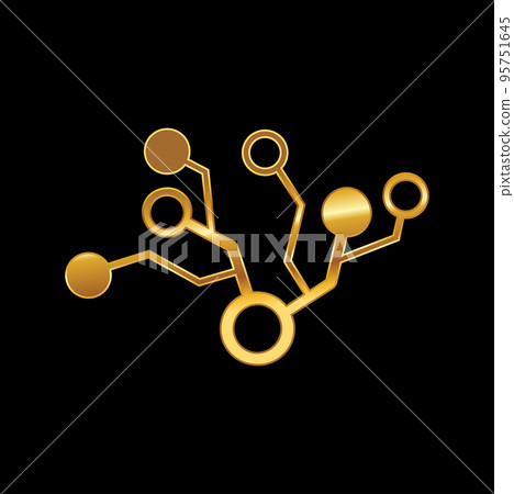 Golden Circuit Tree Technology Logo Sign Golden Circuit Tree Technology Logo Sign 95751645