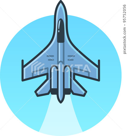 Military fighter jet icon 95752056