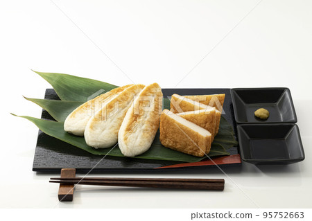Sasa-kamaboko _ Sendai specialty local cuisine _ white background Sasa-kamaboko _ Sendai specialty local cuisine _ white background 95752663