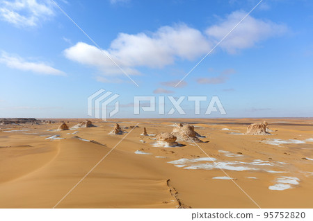 White Desert landscape. Beautiful place in unique Egypt White Desert landscape. Beautiful place in unique Egypt 95752820