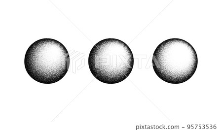 Circle grain texture set. Radial faded noise gradient collection. Round grunge shape. Speckles and particles textured background. Dotted print wallpaper. Vector Circle grain texture set. Radial faded noise gradient collection. Round grunge shape. Speckles and particles textured background. Dotted print wallpaper. Vector 95753536