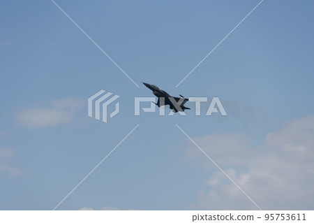 F-16C Block 52 plus fighter demonstrating flight air show. 95753611