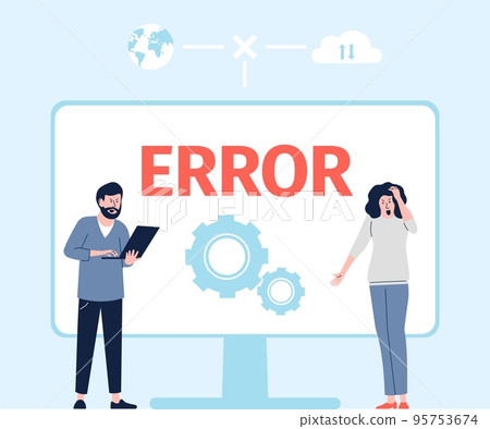Computer software error message. Confusion... - Stock Illustration ...