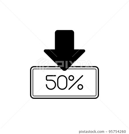 50 percent discount icon with limited time, don't miss it. 95754260