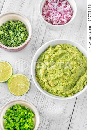 Ingredients for guacamole 95755156