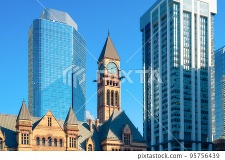 Canada, Toronto. City Hall Square and the skyscrapers in the background. Canada, Toronto. City Hall Square and the skyscrapers in the background. 95756439