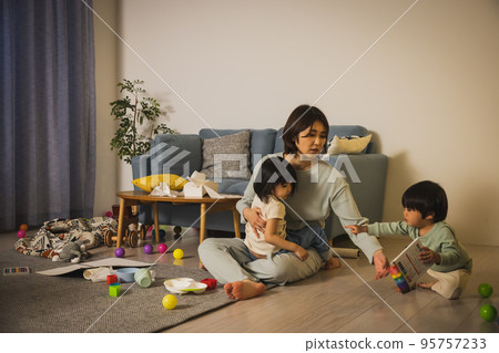 Childcare stress image 2nd child childcare 95757233