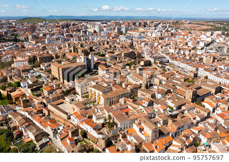Aerial view of the city of Caceres 95757697