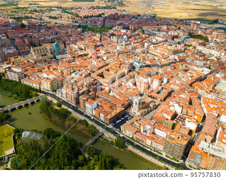 Aerial view of Palencia, Spain 95757830