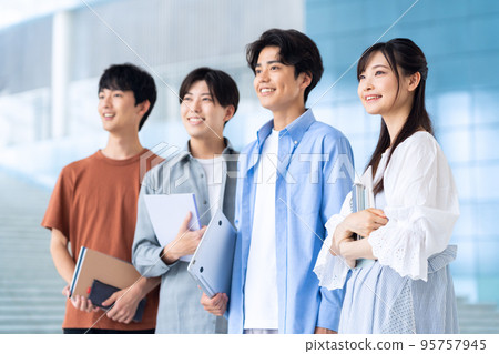 male friend college student campus life student man and woman 95757945