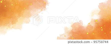 水彩紋理背景材料秋天圖像風景 95758744