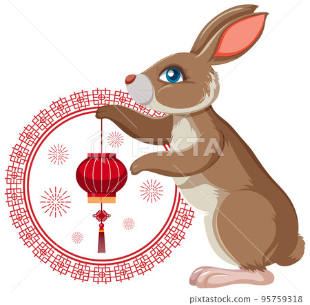 Chinese Lunar New Year Rabbit symbol 2023 Chinese Lunar New Year Rabbit symbol 2023 95759318