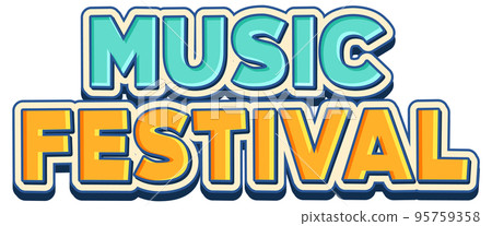 Music festival text for poster or banner design 95759358