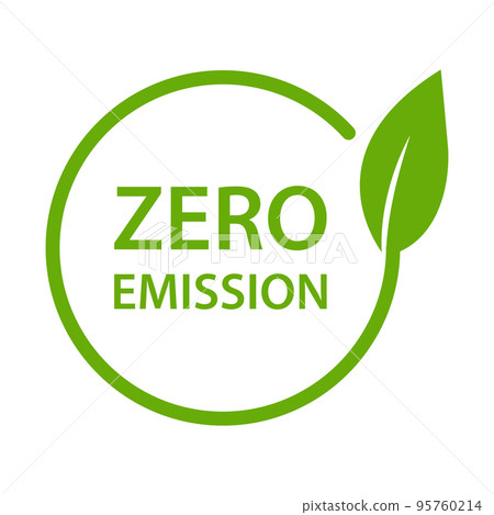 Zero emission icon vector CO2 neutral green sign for your web site design, logo, app, UI.illustration 95760214