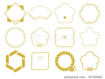 New Year's card Simple character design 2023 Year of the Rabbit No characters 95760803