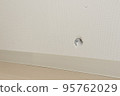 Holes made by children in the wall (large holes and small scratches) 95762029