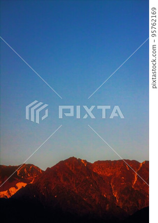 Burning Red Mountain Morgenroth Central Alps Mt. Akayadake Burning Red Mountain Morgenroth Central Alps Mt. Akayadake 95762169