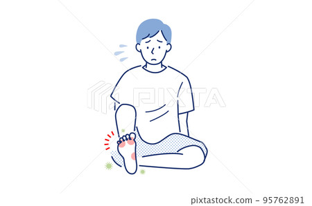 一個患有腳氣的人 一個患有腳氣的人 95762891