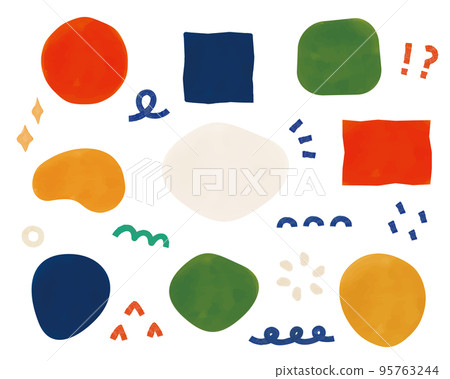 Watercolor pop geometric pattern frame 95763244