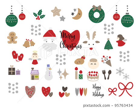 christmas material hand drawn icon christmas material hand drawn icon 95763434