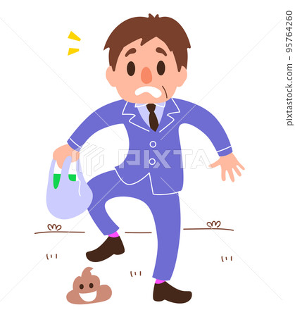 Businessman Walk On Poop Businessman Walk On Poop 95764260
