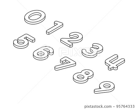 名稱實心（線）數字單色線圖 95764333