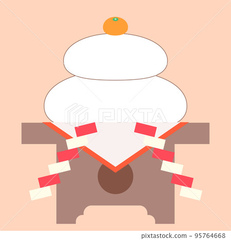 New Year Motif Kagami-mochi New Year Motif Kagami-mochi 95764668