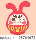 New Year's Motif Rabbit Daruma 95764672