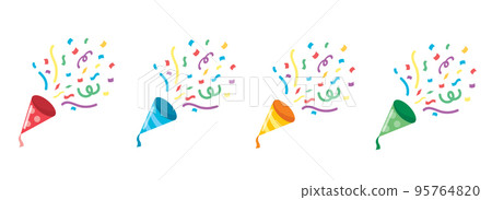 set of Party Icon. Confetti popper illustration 95764820