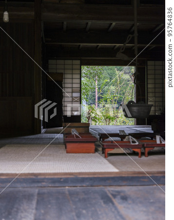 Old Nakasendo Tsumago-juku Autumn scenery over the hearth Old Nakasendo Tsumago-juku Autumn scenery over the hearth 95764836