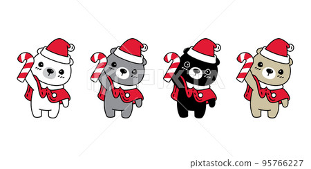 Bear vector polar bear chriatmas santa claus hat icon candy cane cartoon character logo doodle teddy symbol animal illustration isolated design Bear vector polar bear chriatmas santa claus hat icon candy cane cartoon character logo doodle teddy symbol animal illustration isolated design 95766227