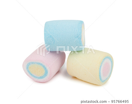 Marshmallows of different colors isolated Marshmallows of different colors isolated 95766495