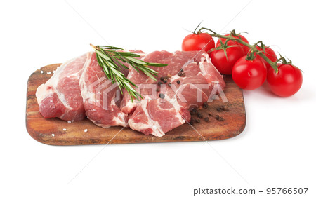 Meat on white background 95766507