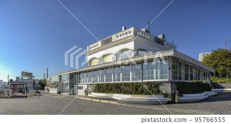 Terrace restaurant on Lanzheron beach in Odessa, Ukraine 95766555