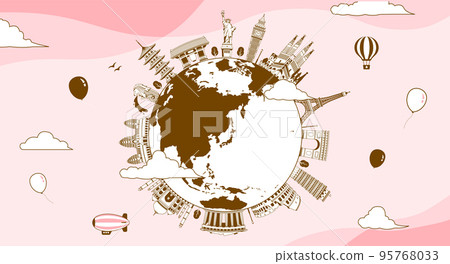 Overseas Travel / Vacation Image Banner / World Famous Buildings (Ruins, Buildings, World Heritage) Overseas Travel / Vacation Image Banner / World Famous Buildings (Ruins, Buildings, World Heritage) 95768033