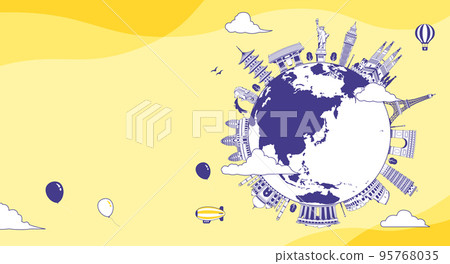 海外旅遊/度假形象橫幅/世界著名建築（廢墟、建築、世界遺產）/人物空間 95768035