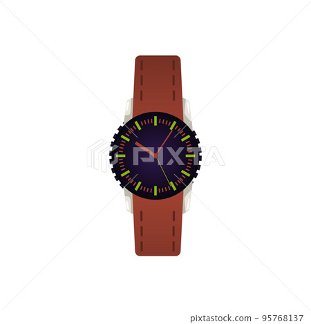 Modern sport wrist watch icon or symbol flat vector illustration isolated. Modern sport wrist watch icon or symbol flat vector illustration isolated. 95768137