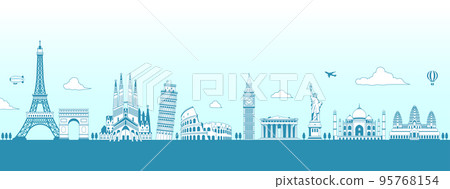 World famous buildings, world heritage, landmarks 95768154