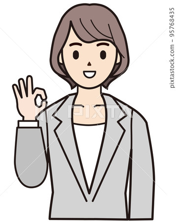 Illustration material female business Illustration material female business 95768435