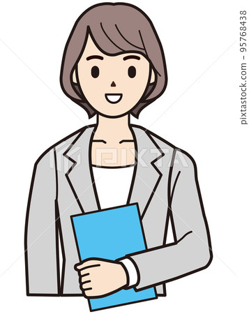 插圖素材女性商務 插圖素材女性商務 95768438