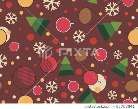 Christmas seamless pattern with snowflakes and... - Stock ...