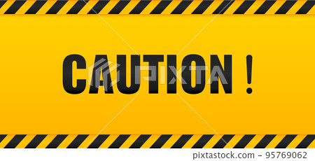 Caution tape. Caution yellow warning lines isolated on white Caution tape. Caution yellow warning lines isolated on white 95769062