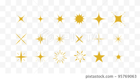 Sparks and stars. Set of gold stars and sparkles isolated. Sparkles symbols. Sparks and stars. Set of gold stars and sparkles isolated. Sparkles symbols. 95769063